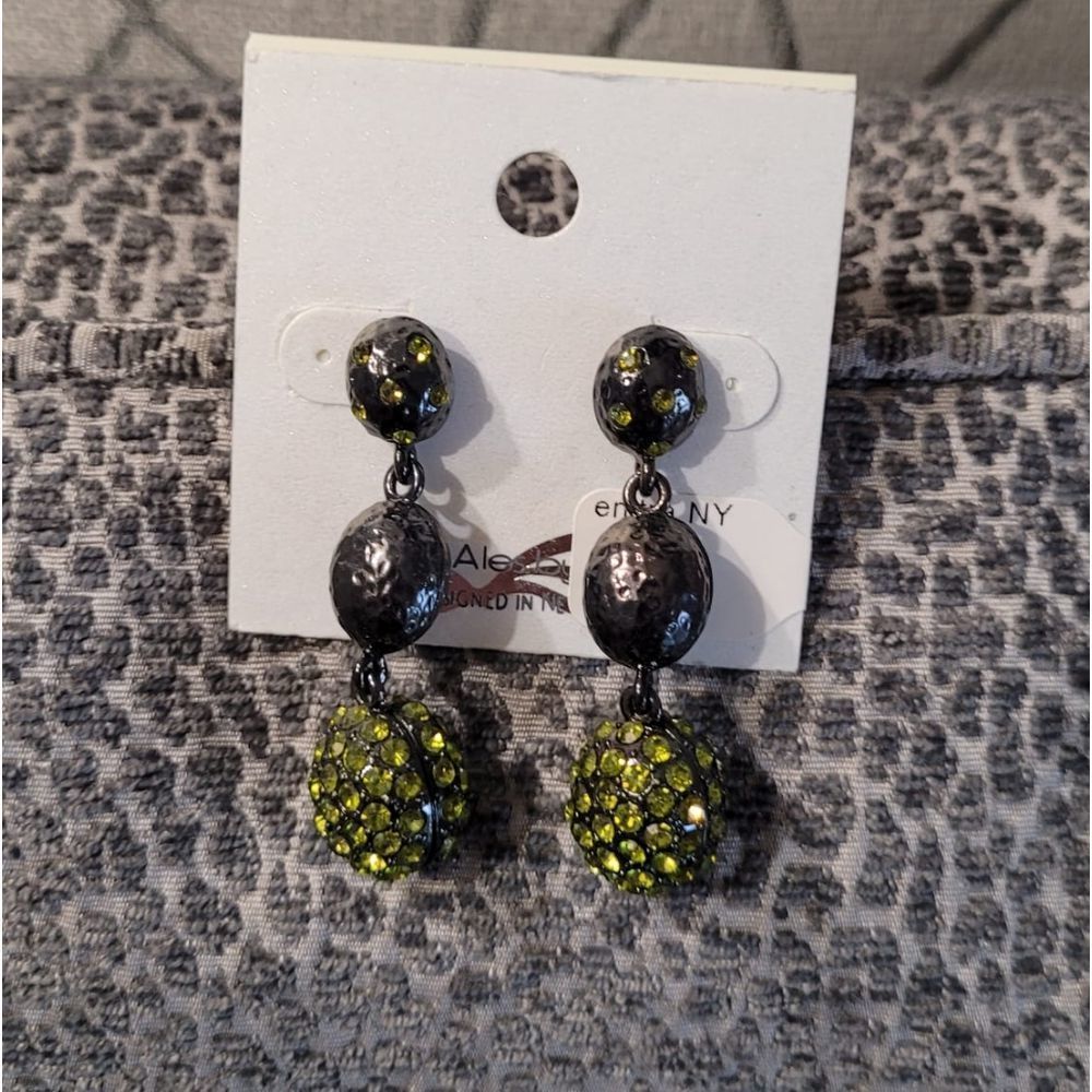 crystals Length:  Post at back Imported,  With an